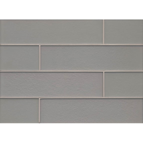 Bedrosians Manhattan Matte Glass Tile 4" x 16", Platinum (20-Pack, 8.88 SF)
