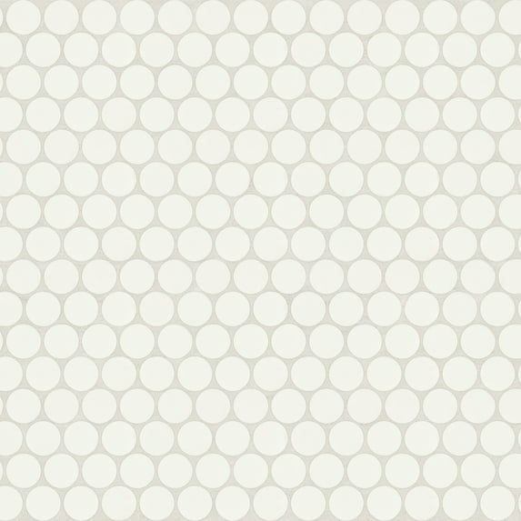 Bedrosians Marin Circle Matte Porcelain Mosaic 12 x 13, Pearl White (White) (9.87 sq. ft./Case)