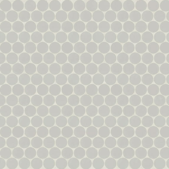 Bedrosians Marin Circle Matte Porcelain Mosaic 12 x 13, Pebble Gray (Light Grey) (9.87 sq. ft./Case)