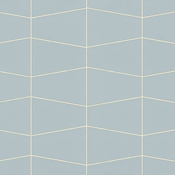 Bedrosians Marin Trapezoid Matte Porcelain Mosaic 8 x 13, Misty Blue (Light Blue) (7.49 sq. ft./Case)