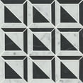thumbnail image 1 of Bedrosians Matisse Square Honed Marble Mosaic 12 x 12, White Carrara / Nero Marquina (5.1 sq. ft./Case), 1 of 1
