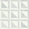 thumbnail image 1 of Bedrosians Matisse Square Honed Marble Mosaic 12 x 12, White Carrara / Thassos (5.1 sq. ft./Case), 1 of 1