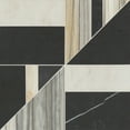 thumbnail image 1 of Bedrosians Modni Triangle Honed Marble Mosaic 16 x 16, Eastern White / Nero Marquina / Calacatta Zebrino (8.85 sq. ft./Case), 1 of 1