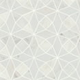 thumbnail image 1 of Bedrosians Monet Triangle - Mosaic 5 Honed Marble Mosaic 10 x 10, Oriental White (3.56 sq. ft./Case), 1 of 1