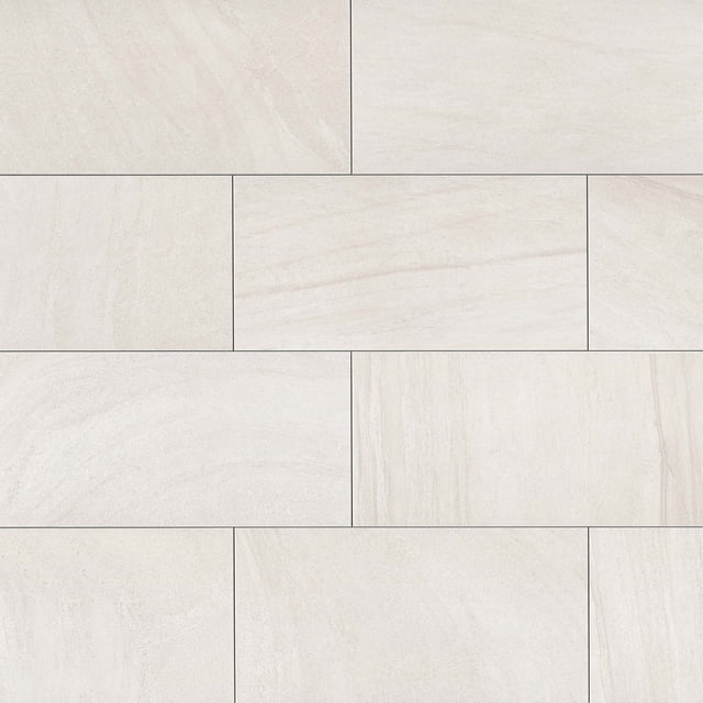 Bedrosians Purestone Rectangle Matte Porcelain Tile 12 x 24, Bianco (13 ...