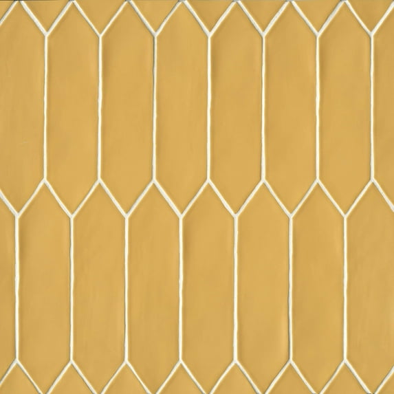 Bedrosians Reine Picket Matte Ceramic Tile 3 x 12, Golden (6.9 sq. ft./Case)