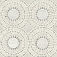 thumbnail image 1 of Bedrosians Solis Circle Honed Marble Mosaic 14 x 14, White Carrara / Bardiglio (7.05 sq. ft./Case), 1 of 1
