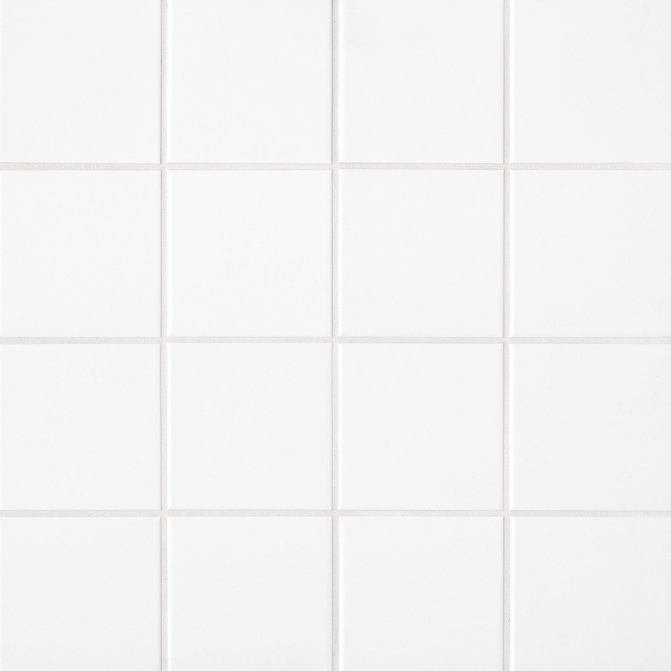 Ice White Glossy Ceramic Square Wall Tile 6" x 6"