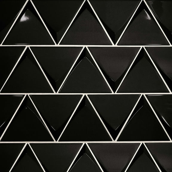 Bedrosians Triangolo 5" x 5" Ceramic Field Tile in Black (20-Pack, 1.43SF
)