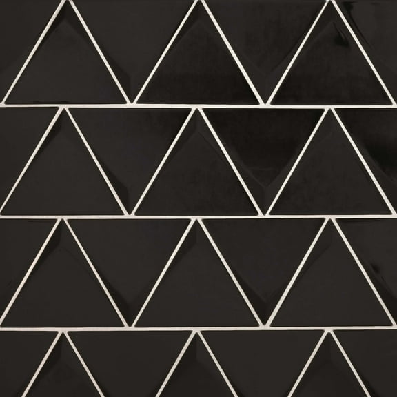 Bedrosians Triangolo 5" x 5" Ceramic Field Tile in Black (20-Pack, 1.43SF)