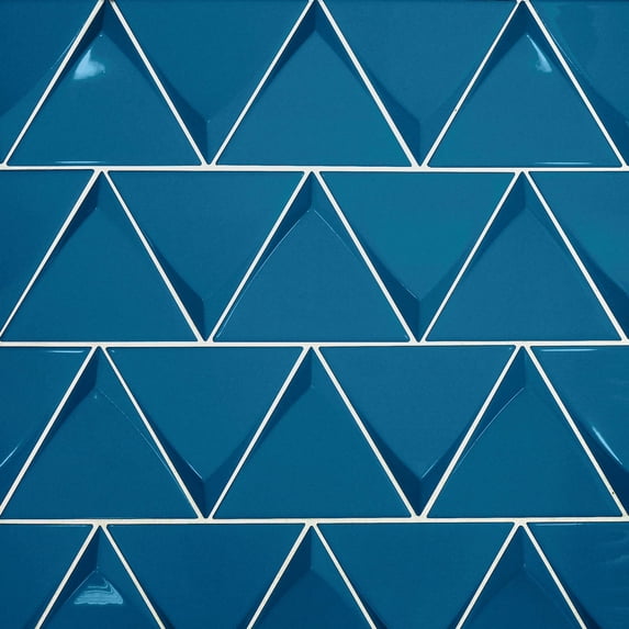 Bedrosians Triangolo 5" x 5" Ceramic Field Tile in Electric Blue (20-Pack, 1.43SF)
