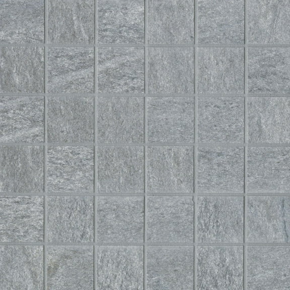 Bedrosians Urban 2.0 Square Honed Porcelain Mosaic 12 x 12, Lava Grey (4.9 sq. ft./Case)
