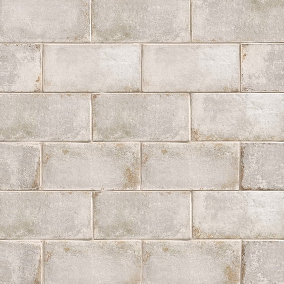 Bedrosians Vivace Rectangle Gloss Porcelain Tile 4 x 9, Fossil (5.38 sq. ft./Case)