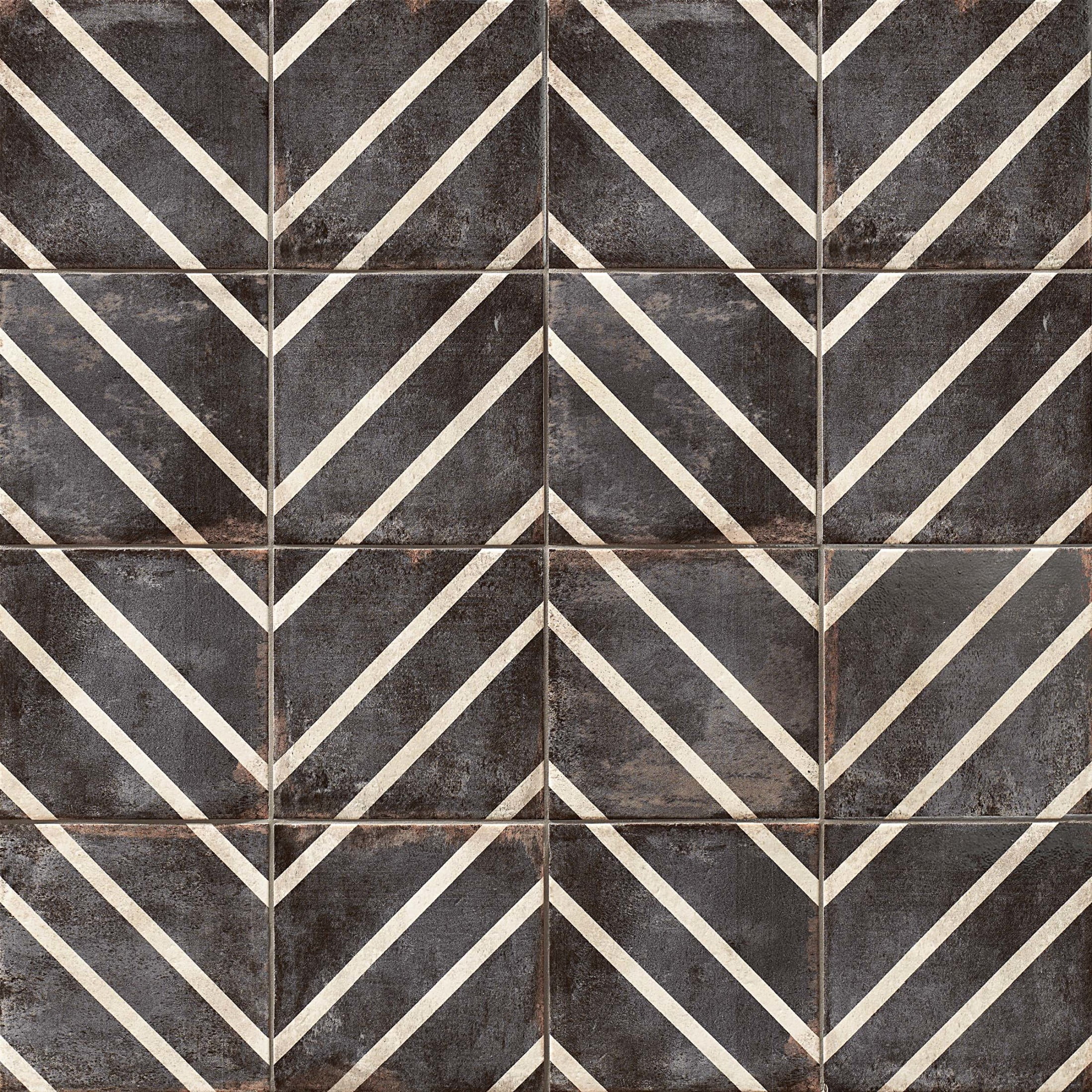 Peak Caviar 9 x 9 Gloss Porcelain Square Tile