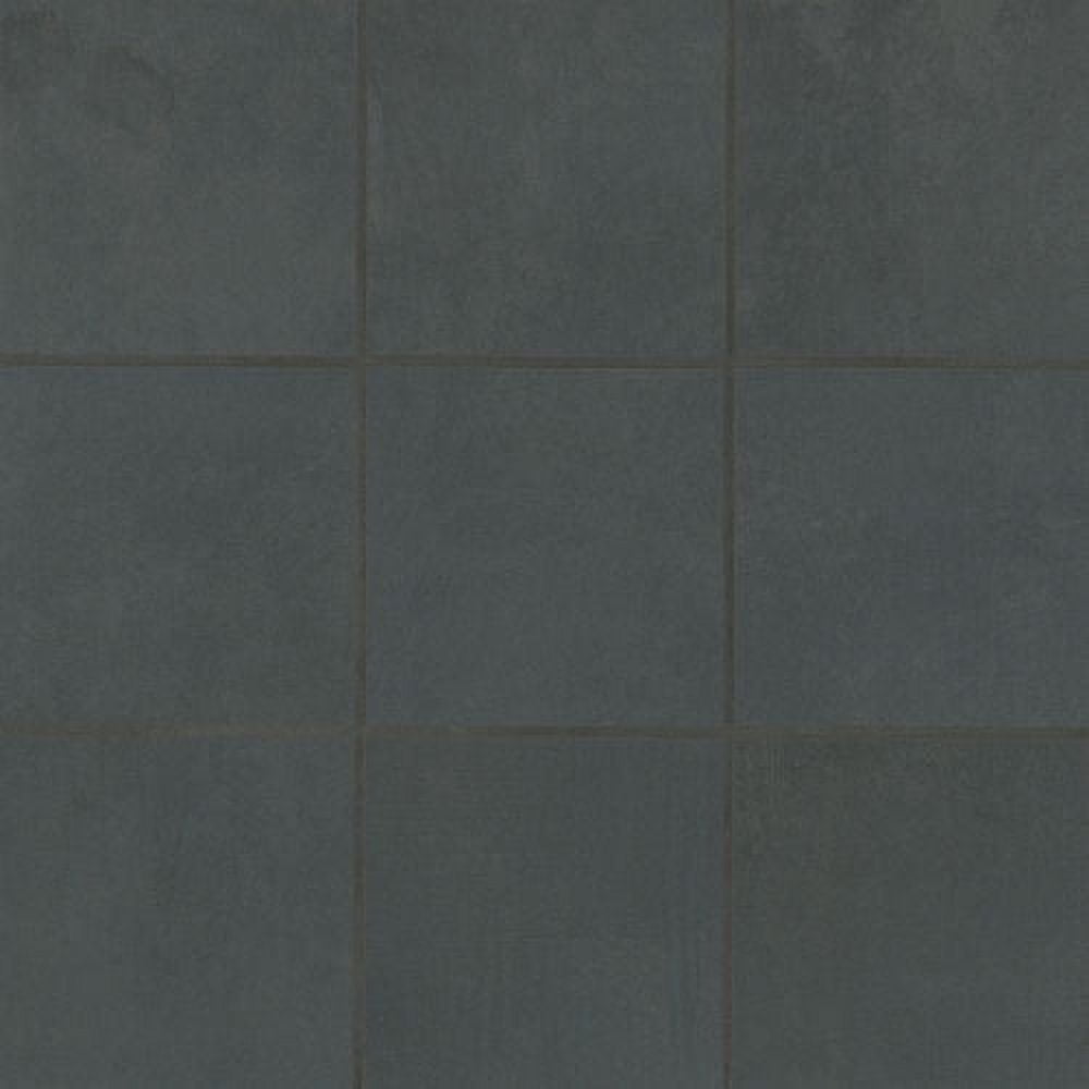 Bedrosians Wave Honed Porcelain Mosaic Tile 4" x 4", 12" x 12" Sheet, Coal (5-Pack, 5 SF)