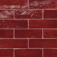 thumbnail image 1 of Bedrosians Zagora Rectangle Gloss Ceramic Tile 2 x 6, Rouge (8.03 sq. ft./Case), 1 of 1