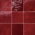 thumbnail image 1 of Bedrosians Zagora Square Gloss Ceramic Tile 4 x 4, Rouge (10.76 sq. ft./Case), 1 of 1