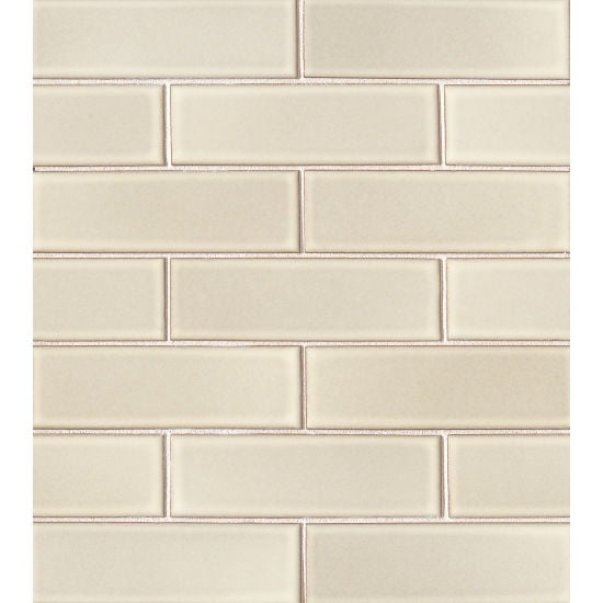 Solar Beige Porcelain 2'' x 6'' Mosaic Subway Tile