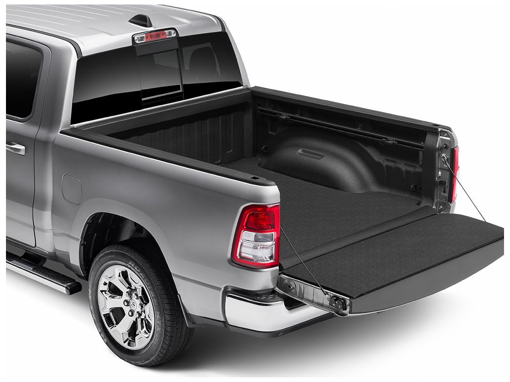 BedRug by RealTruck IMPACT Mat | Compatible with 2019 - 2024 Ram 1500 67.4 Bed (New Body Styles) w/Out Multi Function Tailgate Models w/Non Liner / Spray-In | Charcoal Grey, IMT19CCS