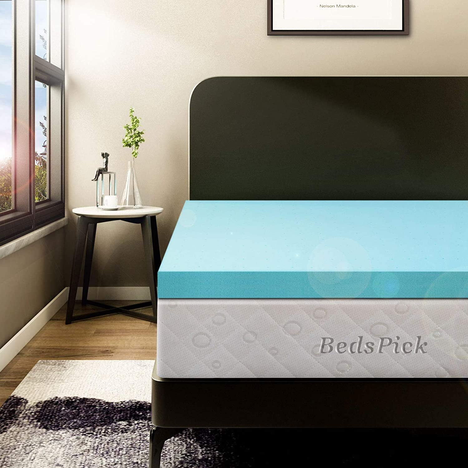 BedsPick Memory Foam Mattress Topper Twin XL 3 Inch Gel Infused Soft