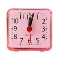 thumbnail image 1 of Bedside Alarm Clock, Battery Powered Clock, 3X3 In, Pink Dial, Green Markings, Student Use, Dormitory Setups, 1 Pc, 1 of 6