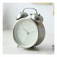 thumbnail image 1 of Bedside Alarm Clock Simple Metal Bell Clock Classic Shuang Ling Super Loud Student Alarm Clock Mechanical Desk Clock Mute Big Numbers, 1 of 14