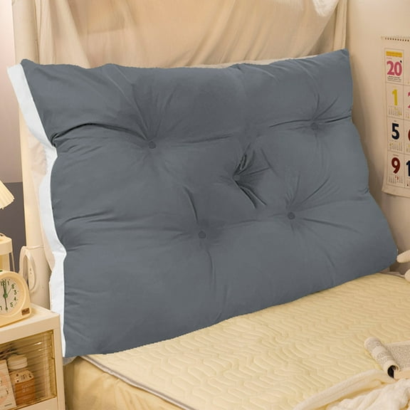 Sahpxhe Bedside Back Cushion, Soft Comfortable Large Backrest Cushion Suit for Living Room ,Bedroom. 19.5X23.4 Inch Dark Gray