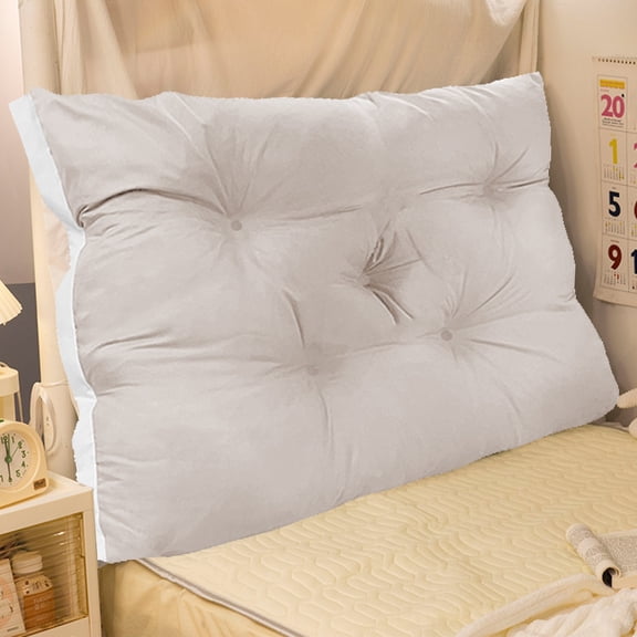 Sahpxhe Bedside Back Cushion, Soft Comfortable Large Backrest Cushion Suit for Living Room ,Bedroom. 19.5X23.4 Inch Light Gray