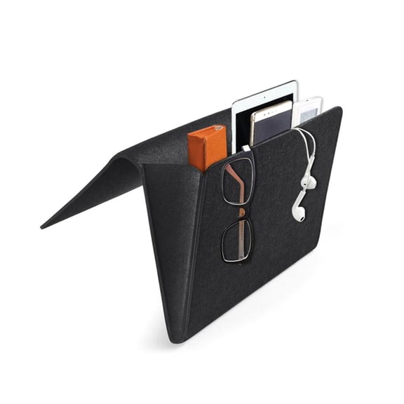 ULTNICE 2Pcs Black Felt Case Bedside Bag Hanging Organizer for Easy Access and Storage