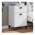 thumbnail image 1 of Bedside Cabinet VIKEN White - Engineered Wood Nightstand with Storage, Industrial Style End Table for Bedroom & Living Room, 1 of 9