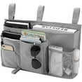 thumbnail image 1 of Bedside Caddy Bedside Organizer Bedside Storage Caddy with Fixed Straps and Water Bottle Holder for Home College Dorm Bunk Bed Hospital Bed Crib Bed Rails (Gray), 1 of 8