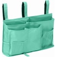 thumbnail image 1 of Bedside Caddy Hanging Bed Organizer Storage Bag Pocket for Bunk and Hospital Beds, College Dorm Rooms Bed Rails, Camp Chair Armrest 8 Pockets and 1 Hook, (Large, Lake Blue), 1 of 7