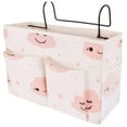 thumbnail image 1 of Bedside Caddy Hanging Storage Bag with Wire Frame Bed Organizer for Bunk Bed Dorm Room Essentials Pocket for Books Magazines Tablets Phones and Headphones, 1 of 3