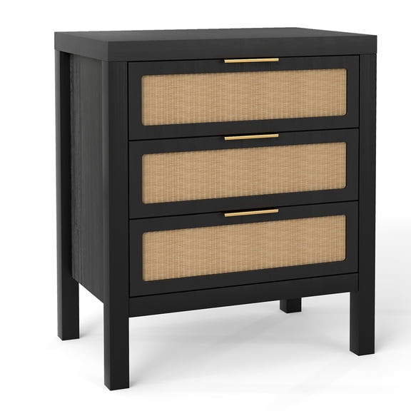 Bedside Chest, Ample Storage Space Night Stand Easy Assembly Medium Density Fiberboard  For Bedroom