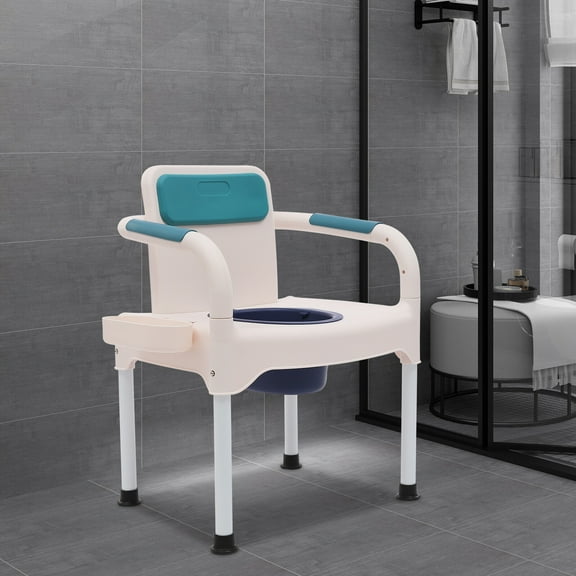 Bedside Commode Chair 100kg/220.46lbs Toilet Safety Commode Toilet Commode Chair