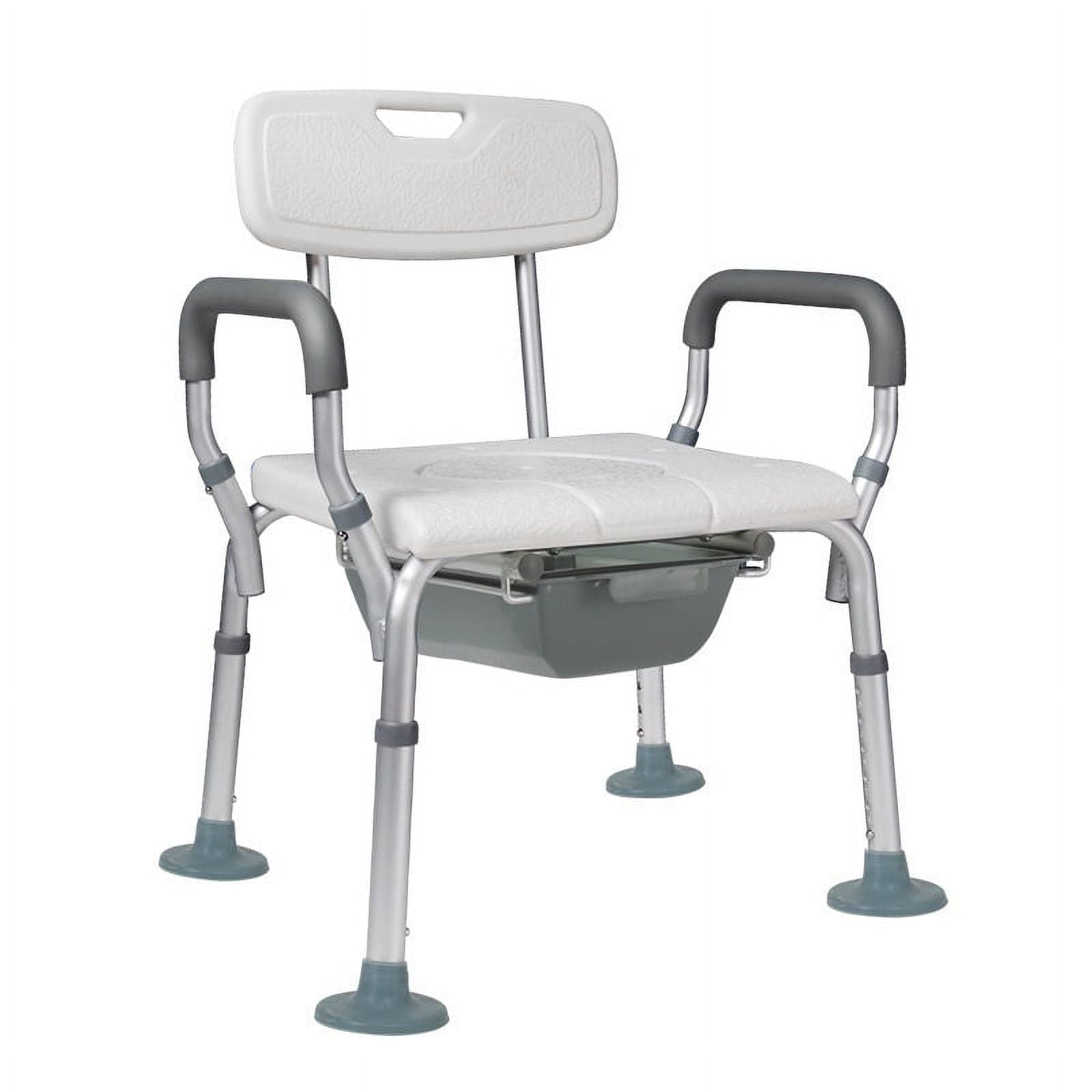 5 in 1 Adjustable Height Medical Bathroom Seat - Bedside Commode Chair ...
