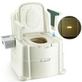 thumbnail image 1 of Bedside Commode, Portable Toilet for Adults, Commode Chair for Toilet with Arms, Height Adjustable, 2 Toilets and Induction Night Light, Potty Chair for Elderly and Disabled, 1 of 8