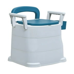 Bedside Commode, Portable Toilet for Adults, Toilet Chair Seat with Detachable Armrest, Mobile Portable Toilet, Adult Potty Chair for Elderly and Disabled
