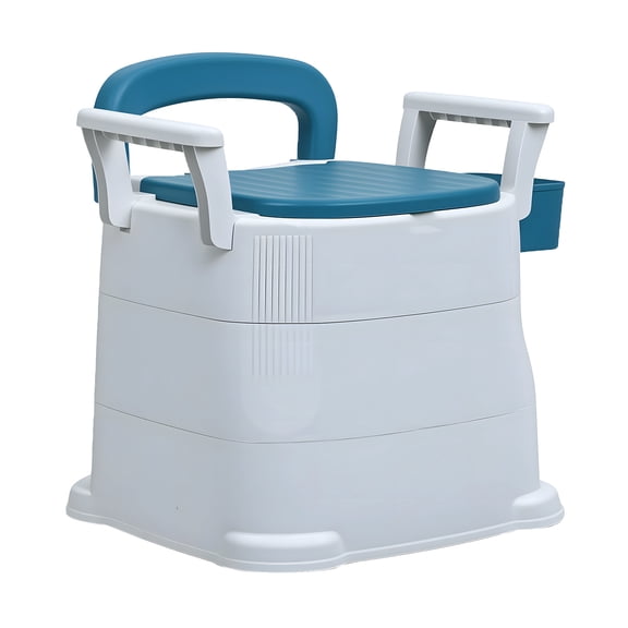 Bedside Commode, Portable Toilet for Adults, Toilet Chair Seat with Detachable Armrest, Mobile Portable Toilet, Adult Potty Chair for Elderly and Disabled