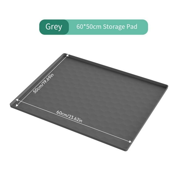 Bedside Commodes Mat,Bedside Portable Toilet Silicone Mat with Raised Edge