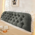 thumbnail image 1 of Bedside Cushion Soft Backrest Pillow for Bed Sofa Chair Support, 50x120cm, 1-Piece, 1 of 6