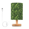 thumbnail image 1 of Bedside Desk Lamp LED Bulb Night Light USB Power Fabric Lampshade Table Lamps Grass, 1 of 7