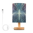 thumbnail image 1 of Bedside Desk Lamp LED Geometric Butterfly Table Nightstand Lamps Warm Light Fabric Lampshade for Home Bedroom Office Living Room Decor, 1 of 7