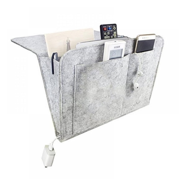 Bedside Felt Storage Hanging Bag Bed Storage Pocket Felt Bedside Caddy Storage Organizer Hanging Pocket for Organizing Magazine Phone Remote Control Small Things