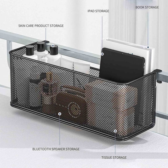 Bedside Hanging Basket, Bedside Bathroom Storage Rack, Hanging Items, Bed Bedding Supplies, Net Basket, Dormitory Storage Basket, Dormitory Artifact