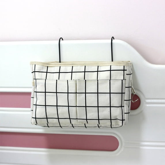 Bedside Hanging Organizer Caddy, Multifunctional Bed Rail Storage Bag With Pockets And Hooks For Phone Glasses Books Keys, Dorm Bunk Bed Bedside Pocket For Home And Travel