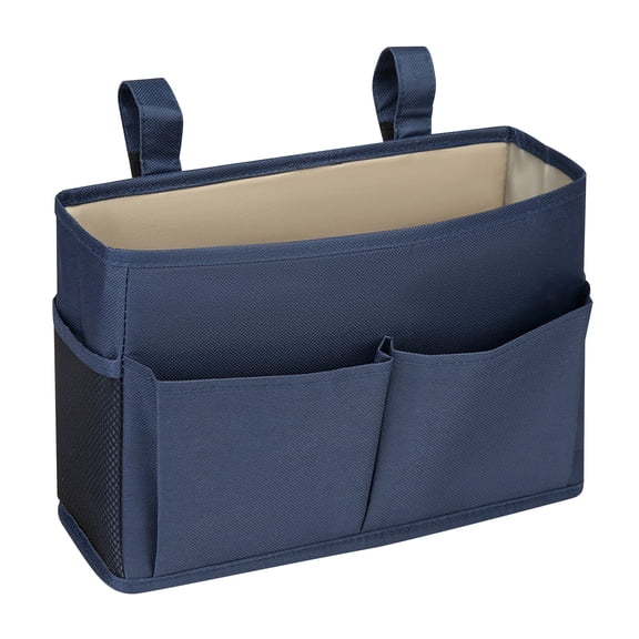 Bedside Hanging Organizer - Large Capacity Bedhead Storage Bag, Polyester Mobile Phone Holder, Multi-Pocket Caddy for Bedside Table, Dormitory Sofa Bunk Bed Accessory