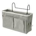thumbnail image 1 of Bedside Hanging Shelf Storage Organizer with Pockets and Hooks for Upper Bunk Bed, Dorm Room, Loft and Camping, 1 of 4