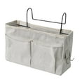 thumbnail image 1 of Bedside Hanging Shelf Storage Organizer with Pockets and Hooks for Upper Bunk Bed, Dorm Room, Loft and Camping, 1 of 4