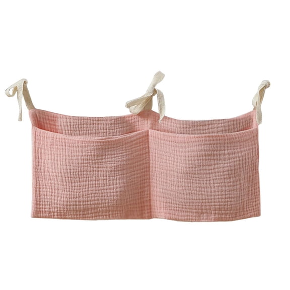 Bedside Hanging Storage Bag Organizer, Large Pocket Crib Side Hanging Basket Convenient Bed Rail Storage Solution for Bedroom Dorm Bedside Daily Home Organization Use
